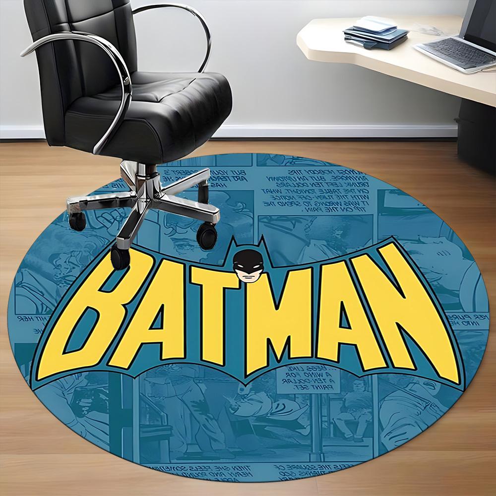 1pc Batman Office Round Area Rug, Under Office Chairs Bedroom Living Room Home Decor, Room Deco, Available in Various Sizes037