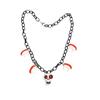 Resin Pumpkin Ghost Necklace Skeleton Cartoon Halloween Decorative Necklace Adjustable Ghost Pendant Chain Cosplay Party