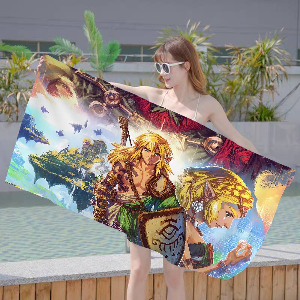 Game T-The L-Legend O-Of Z-Zeldas Microfiber Blanket Quick Drying Beach Oversized Printing Super Absorbent Pool Towel Blanket