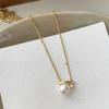 French Muse~ Super Sparkling Zircon Pearl Necklace Light Luxury Delicate Clavicle Chain Fashion Versatile Necklace Women