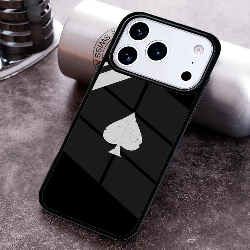 Ace of spades Poker Card Phone Case For iPhone 17 16 15 14 13 12 11 Pro Max Plus 17Air Soft Silicone Cover