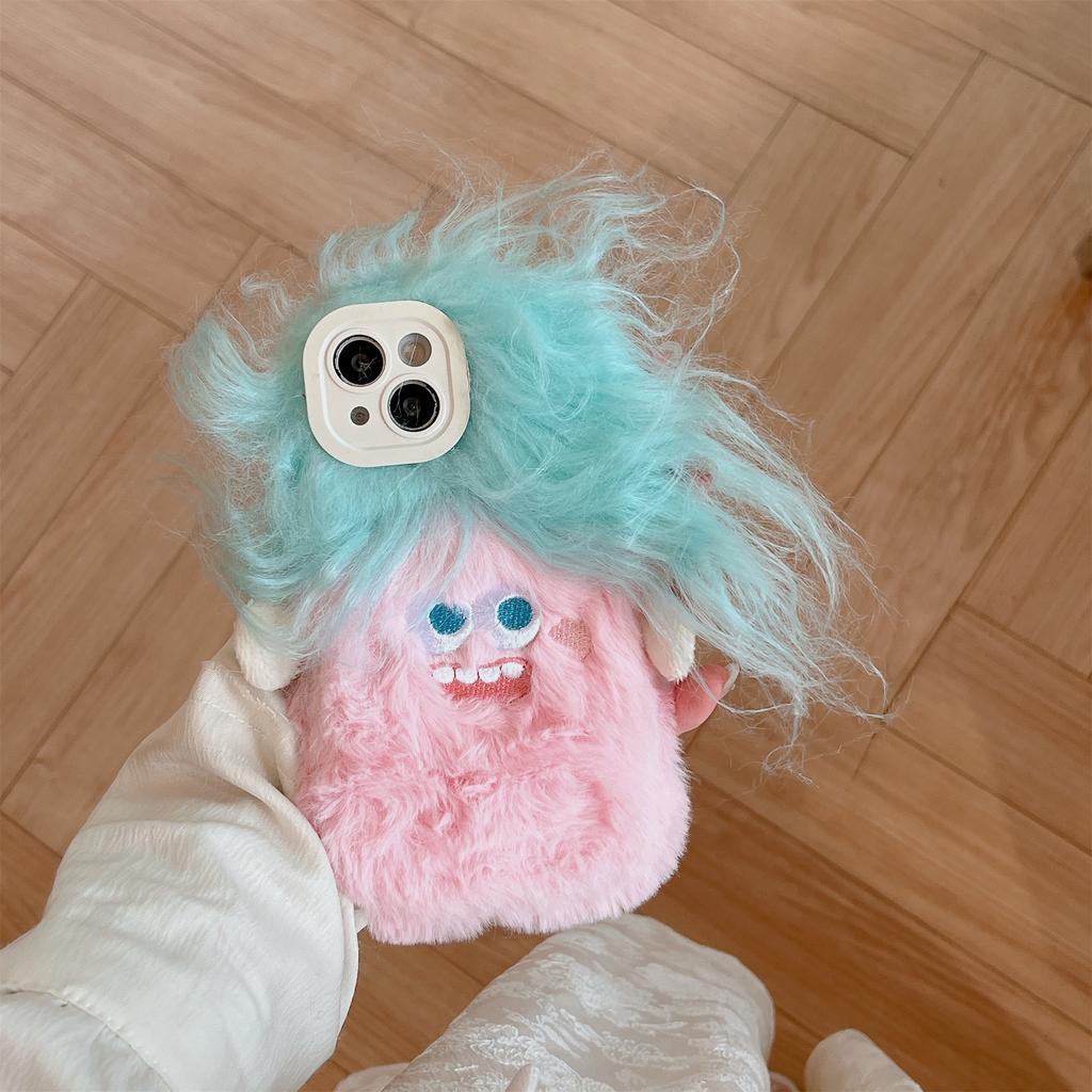 La Nueva Rapunzel Peluche Funda para Teléfono Funciona Con El Para iPhone 15 14 13 12 11 Plus Pro Max Dibujos Animados Linda Funda de Peluche