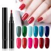 1/6Pcs Nail Polish Pen 3-in-1 Quick Dry Long Lasting High Gloss DIY Manicure Nail Art Natural Nude Women Girls Fingernail Toenail Gel Polish Pen