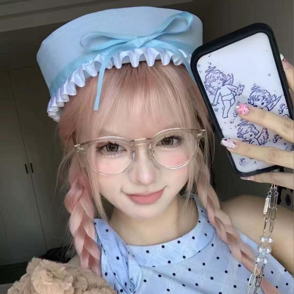 Ruffle Sailor Hat Dome Navy Cap Retro JK Bow Beret  Travel