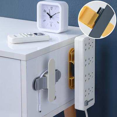 Multi-Purpose Hooks Socket Paste Fixer Patch Panel Holder Wall Hanging Plug Fixing Device Punch-free Plug
