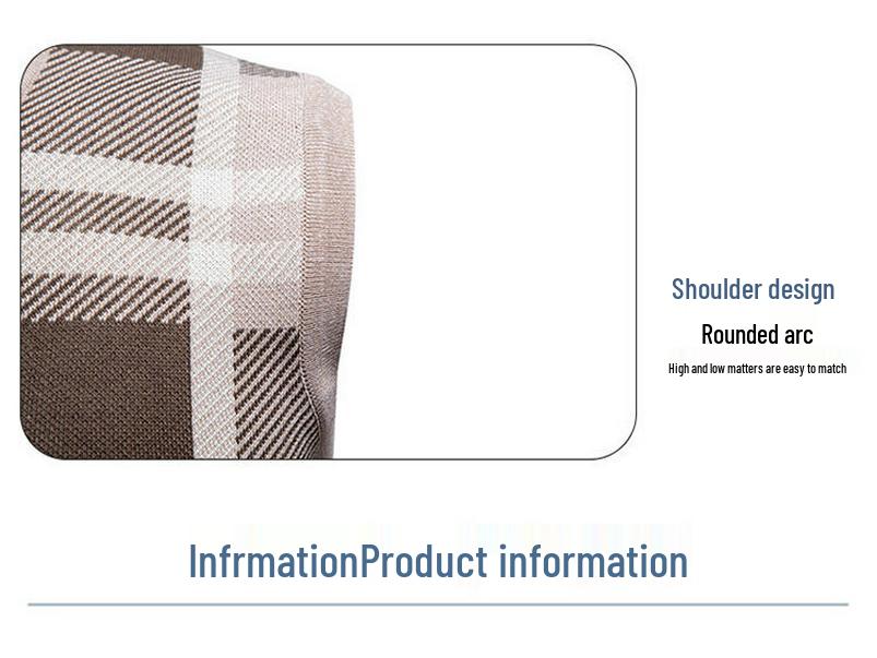 2025 Men's Autumn/Winter V-Neck Grid Knit Pullover Vest
