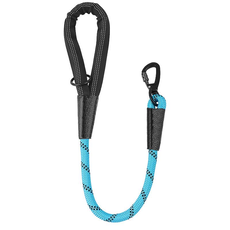 Dog Leash Short Dogs Leash Reflective Leashes for Large Dog Walking Nylon Pet Chain Comfortable Handle Dogs Leashes 62cm Rope