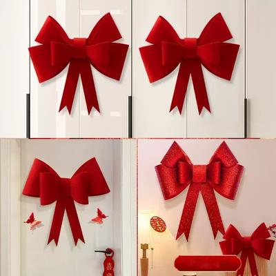 30/50/75cm Weihnachten Riesen Schleife Handgefertigt Große Schleife Knoten Set Einfache Installation DIY Material Weihnachten DIY Deko Festliche Deko