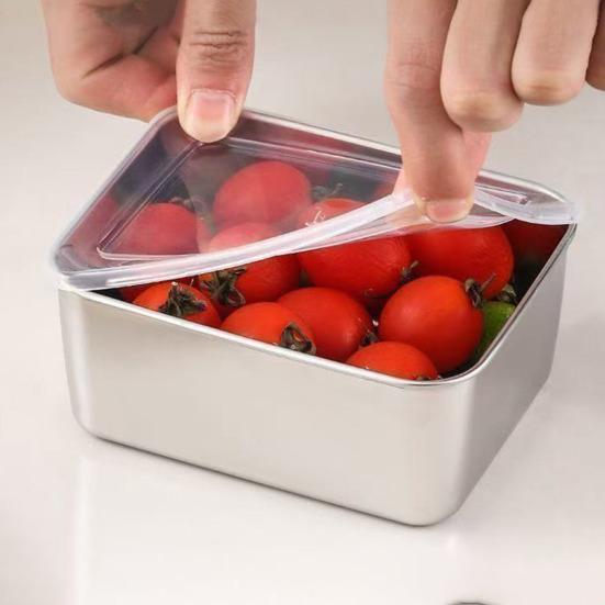 1/2/3/4/5/6/8 ks Sada nádob na uskladnění potravin Obědový box Nerezové stohovatelné nádoby na svačinu