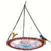 ORNAMENTAL SUSPENDED BIRD FEEDER - Vibrant Bird Bath Featuring A Chain, To Put Together Hummingbird Present, Suspended Tree & Outdoor Garden Ornament