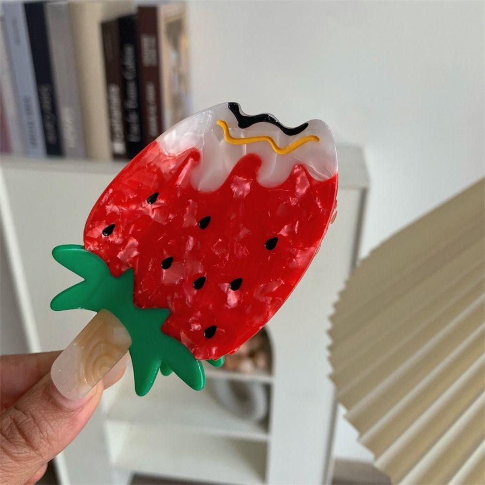 Sweet Ice Cream Shark Clip Cute Delicious Food Claw Clip Lovely Fruit Series Hair Claw  Girls