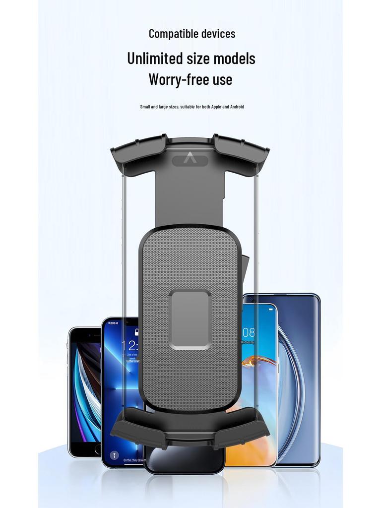 "Spring Telescopic Handlebar Mount Phone Holder: Shockproof, Anti-Shake for Electric Scooters & Motorcycles”