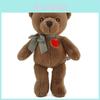 Cute White And Brown Teddy Bear Plush Toy With Heart Bowtie Perfect Gift For Her