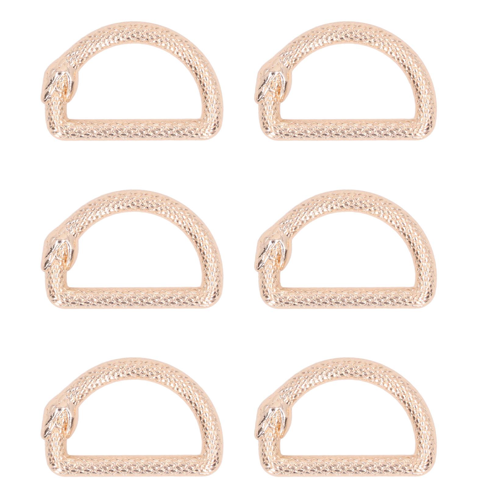 

20PCS Metal D Rings Serpentine Closed Mouth D Rings Buckle Zinc Alloy DIY Bag D Rings for Baggage Handbag Straps