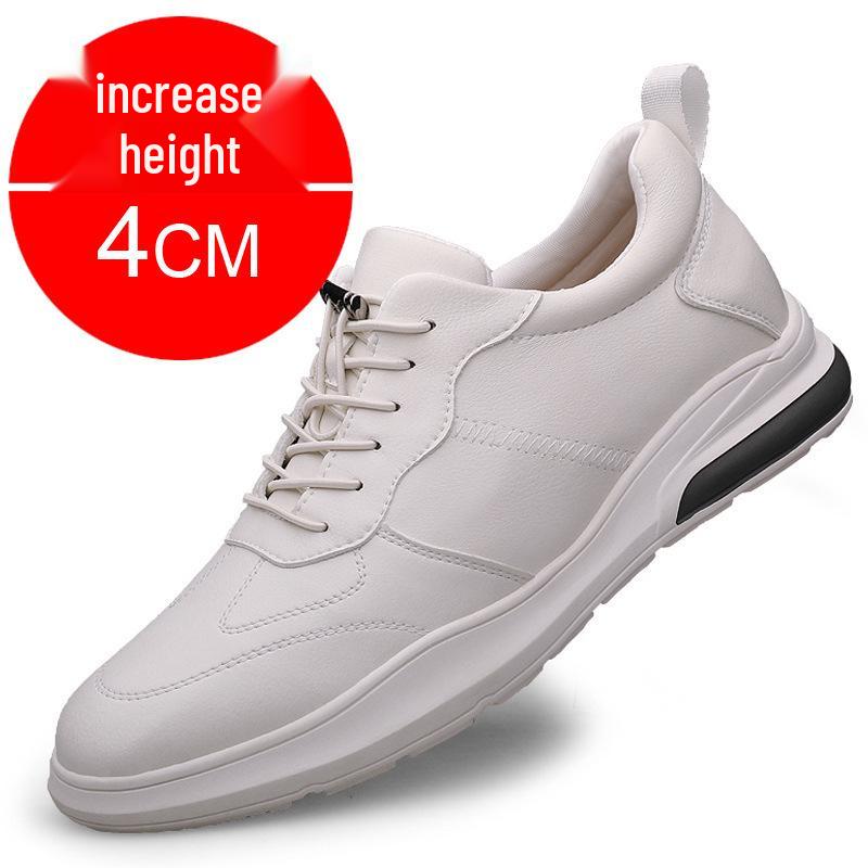 Men s 8cm Height Boost Sneakers - Breathable Korean & British Style Casual Skate Shoes 37