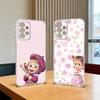 Cute Masha and the B-Bears Phone Case For Samsung S25,S24,S21,S22,S23,S30,Ultra,S20,Plus,Fe Transparent Cover