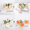 Realistic Rose Six Head Faux Flower Decor For Wedding Hall Hotel Ceiling And Party Use