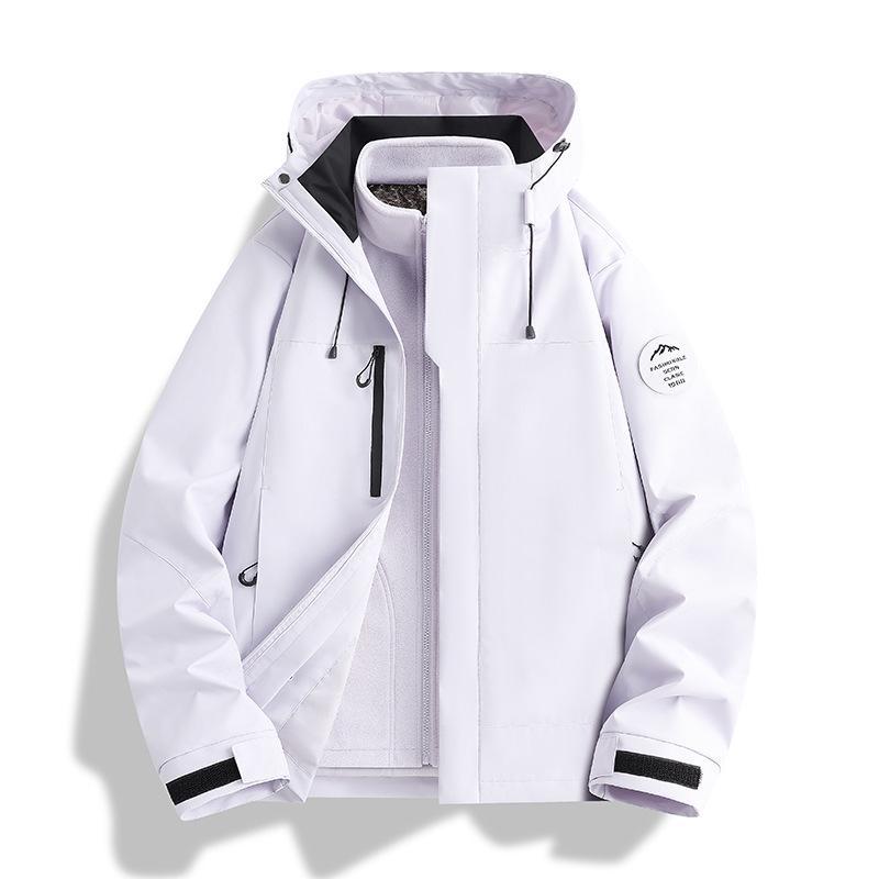 Wasserdichte 3-in-1 Jacke für Damen und Herren: Winddicht, Abnehmbares Fleece-Innenfutter, Arbeitskleidung mit individuellem Logo