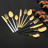 16Pcs Rainbow Dinnerware Stainless Steel Cutlery Set Western Knife Fork Spoon Dinner Flatware Set Kitchen Silverware Tableware