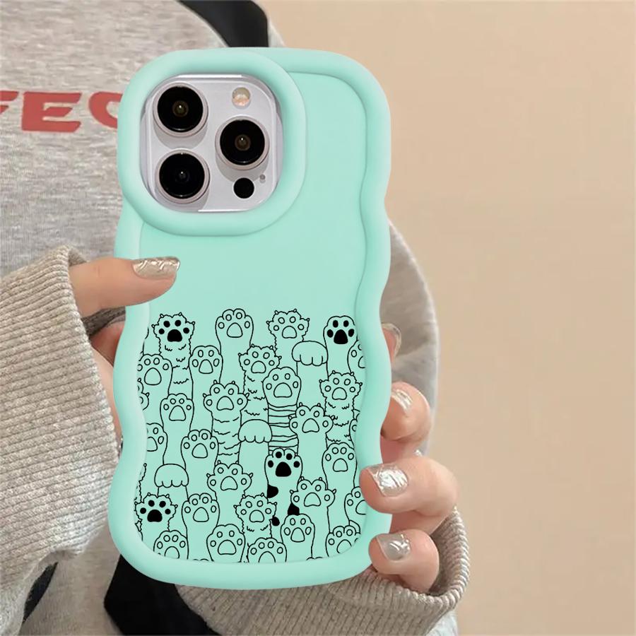 Cute Cat Lovely Case for iPhone 15 Plus 12 XR 8 17 Air 13 11 14 16 Pro Max Soft Phone Cover