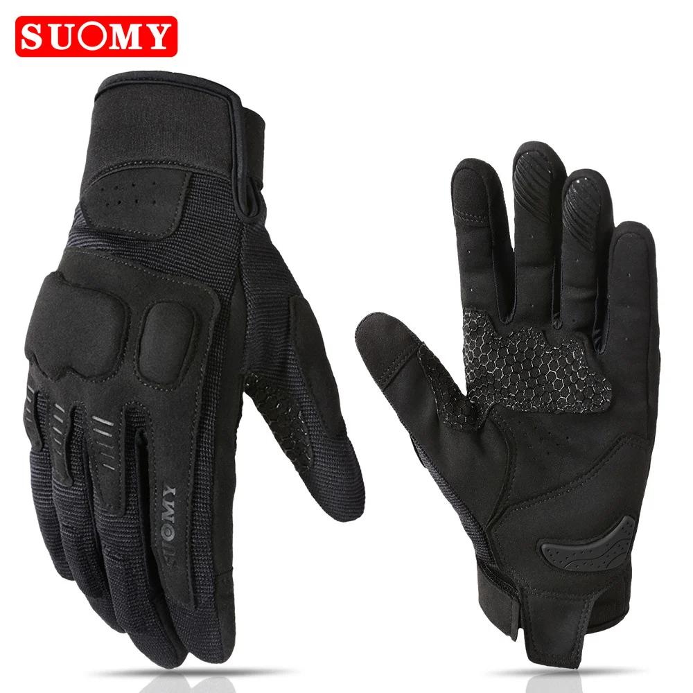 SUOMY Winter Warm Women Motorcycle Gloves Cold-proof Equipment Waterproof Motocross Motorbike Racing Riding Heated Racing Glove