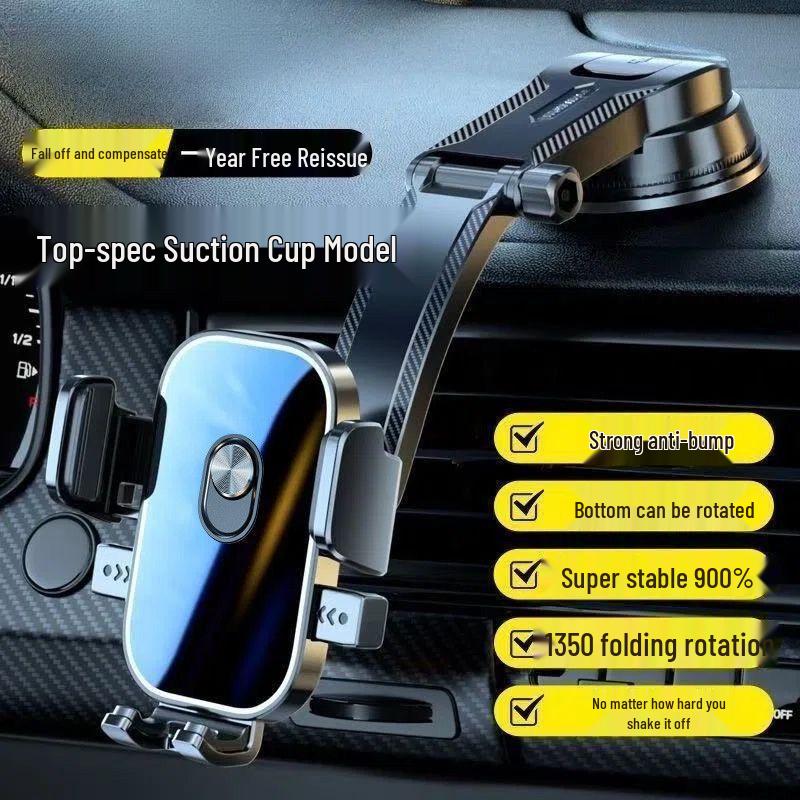 

2025 Car Phone Holder with Suction Cup Support Wavy Vent Mount with Base