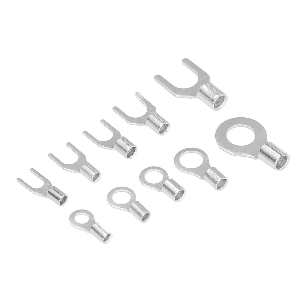 320Pcs Ring Terminal Fork Connector Kit Non Insulated Wire Lugs Battery Cable Terminals Electric Cop