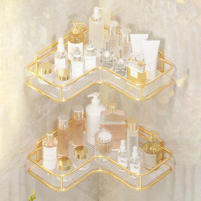 Lagerregal, langlebig, praktisch, platzsparend, Badezimmer-Eck-Organizer, Regal für Zuhause, Küche, Toilette