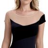 Ballet Leotard for Short Velvet Dance Size 160 [s.lemon] Adults, Sleeve, Leotard, Stylish, D047, Black,
