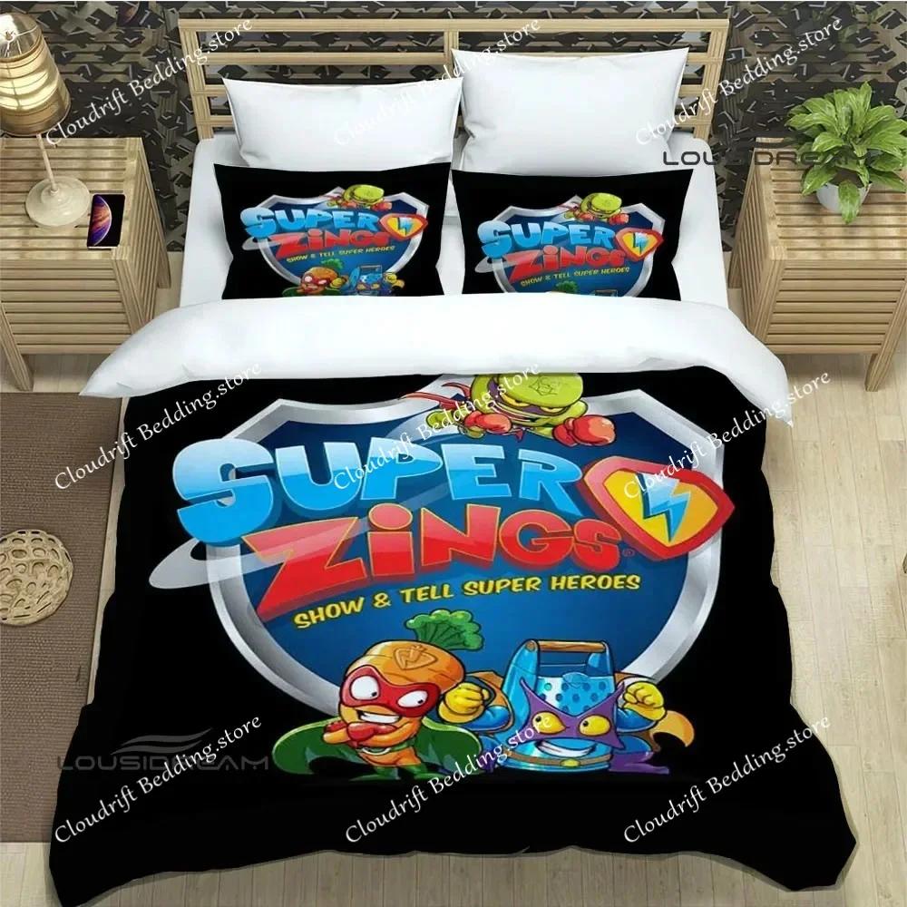Cute Cartoon Super Zings Bedding Sets Exquisite Bed Supplies Set Duvet Cover Comforter Set Bedding Set Luxury Birthday Gift026