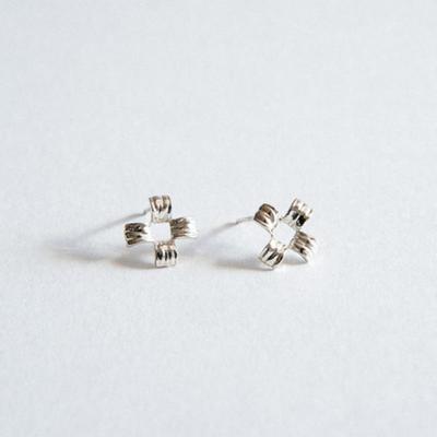 Cross Flower Earring [silver/gold]