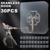 10PCS Transparent Seamless Adhesive Hooks, Strong Wall Mounted Hooks, Photo Frame Traceless And Nail Free Screw Hanging