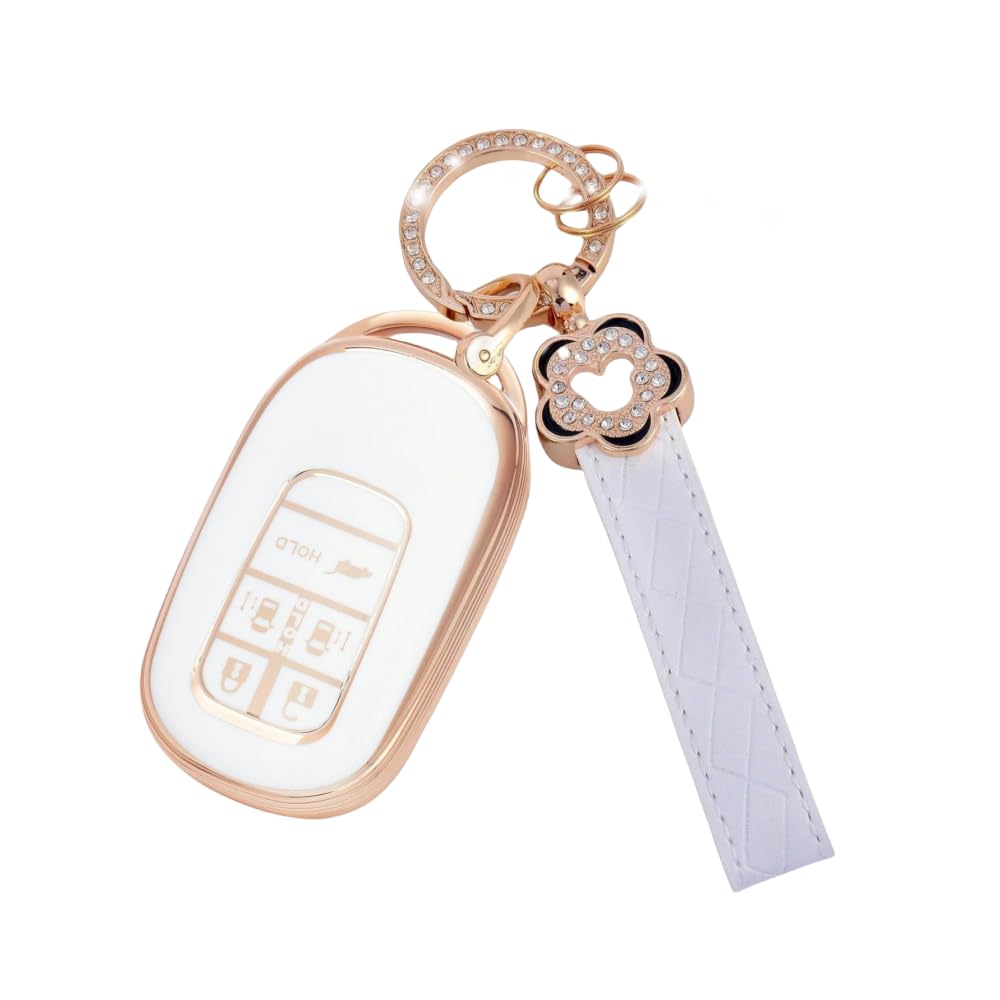 

Чехол для ключей Nacalikeey с цветком сливы, Милый чехол для ключей в виде модели автомобиля, белый белый