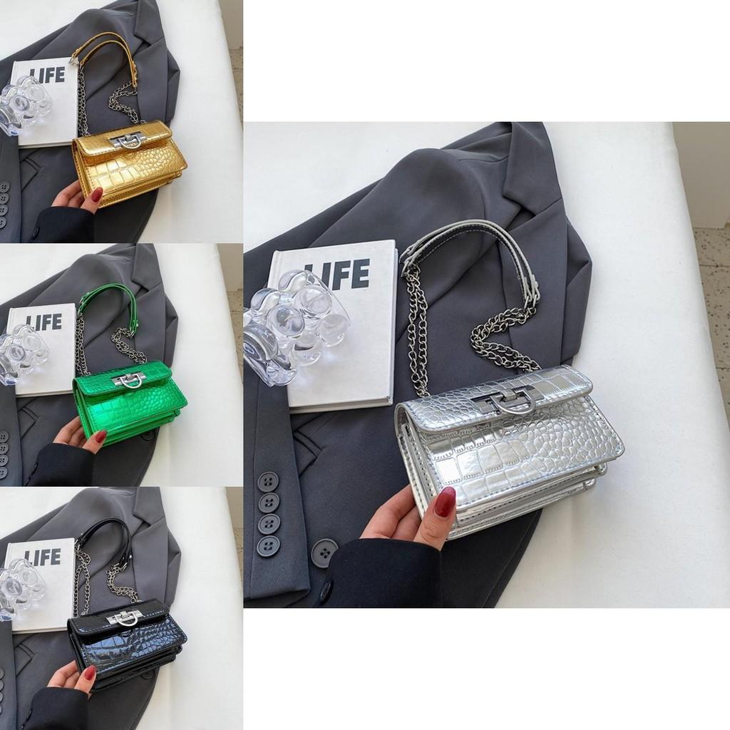 Chic Casual Chain Shoulder Bag Stylish Fashionable Small Square Pu Handbag For Women In Trendy Colors