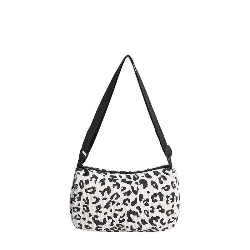 Ladies Corduroy Shoulder Bag With Letter Print Compact Crossbody For Casual Travel