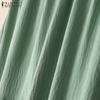 ZANZEA Women Casual Elastic Waist Loose Summer Long Skirts