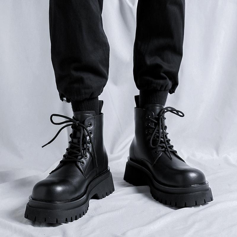 Ręcznie robione buty męskie sznurowane skórzane buty codzienne dla mężczyzn płaska platforma buty do chodzenia obuwie zewnętrzne mokasyny oddychające sneakersy