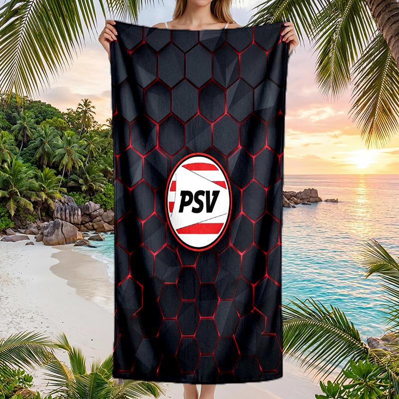 Telo da Spiaggia PSV Eindhoven FC Stampa Asciugatura Rapida Microfibra Assorbente Portatile da Viaggio Asciugamano da Nuoto