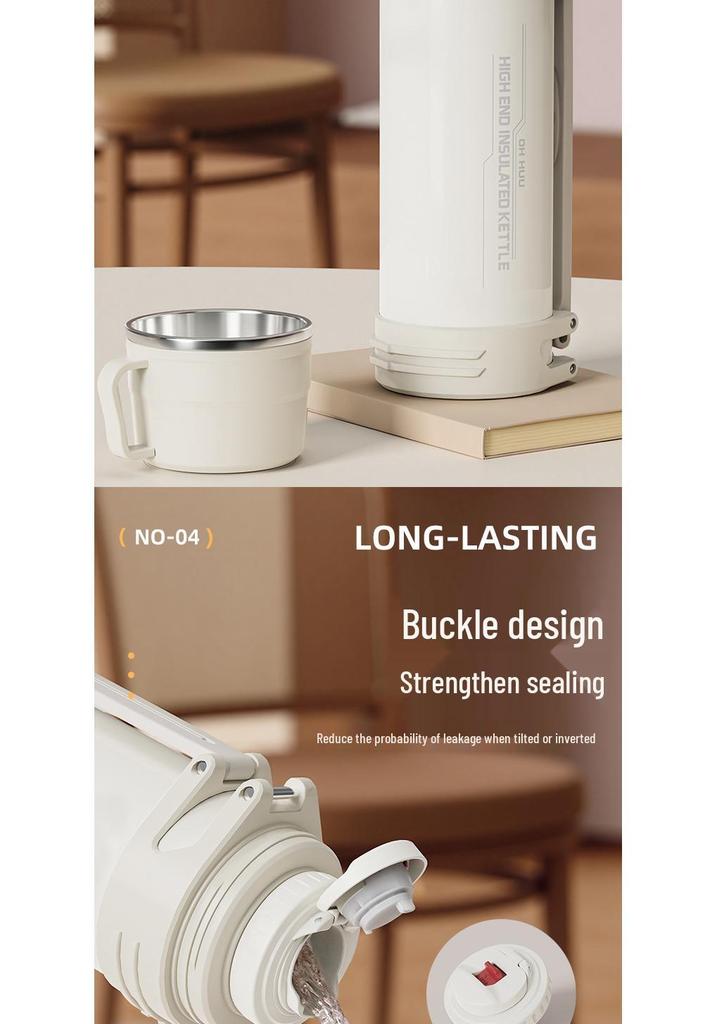 New Large Capacity 316 Stainless Steel Travel Thermos with Steel Lid - Outdoor & Car Water Bottle Cup