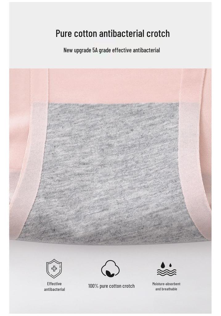 Nahtlose High-Waist-Tanga in Übergröße aus Eis-Seide mit antibakteriellem Baumwollzwickel für Damen