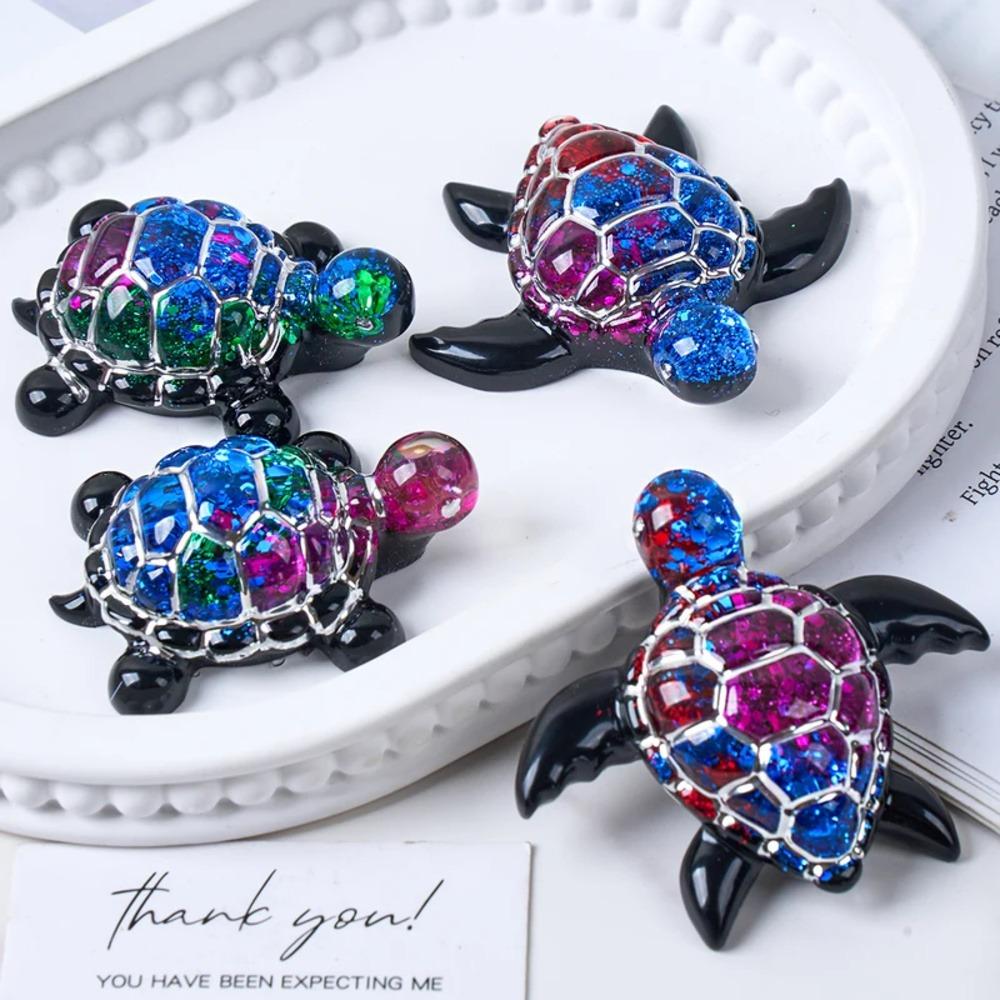 3D Sea Turtle Keychain Silicone Mold DIY Ocean Theme Animal Ornaments Tortoise Turtle Craft Making UV Epoxy Resin Jewelry Molds