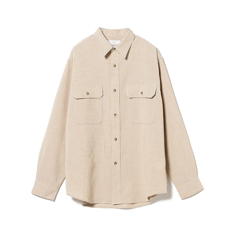 [Beaming Life Store by BEAMS] L/S Shirt Polyester Work Shirt Men's BEIGE M_92110376247