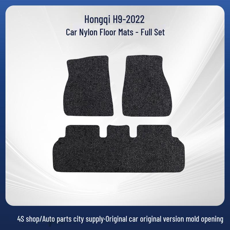 Durable Black Nylon Car Floor Mats for Hongqi H9-2022 - Wear-Resistant