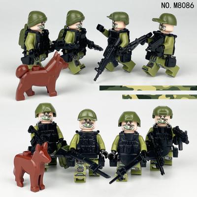 M8086 Giocattolo da costruzione per bambini, polizia speciale militare, forze speciali umane, antiterrorismo