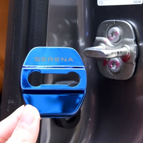 Kakash Stainless Steel Door Lock Cover for Nissan, Protective Buckle Cover, Rust Proof Latch Stop, Interior Molding, Stainless Steel Car Styling, Exte