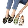 Soft Leather Pregnant Women Doudou Shoes Women's 2025 Autumn New Single Shoes, One Pedal Comfortable Loafers, One Shoe and Two Ladyshoes