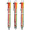 6-Color Click Ballpoint Pen - Multifunctional, Cute, Korean-Inspired Stationery for Creative Journaling
