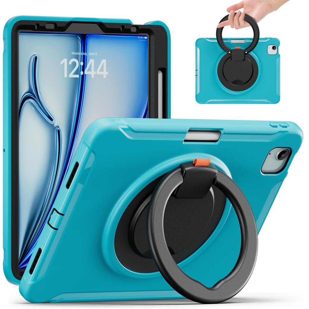 For iPad Air 11 (2025)/(2024)/Air (2022)/(2020)/Pro 11 (2022)/(2021)/(2020)/(2018) Case Kickstand Cover with Pen Slot