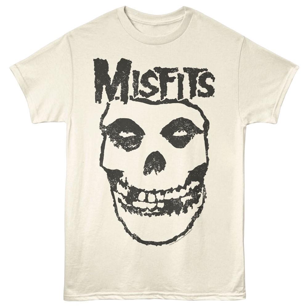 The Misfits Band T Shirt SKULL INVERTED Mens Punk Rock Music Official Natural Unisex T-Shirt S