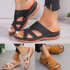 Women's Plus Size Retro Stitching Slides